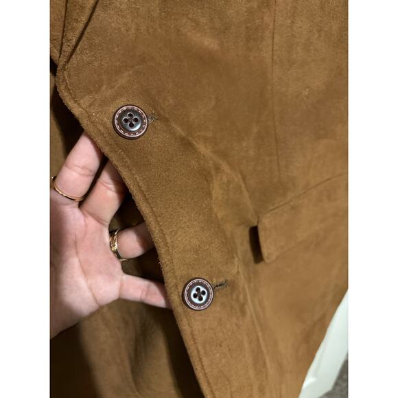 Alan Flusser Faux Suede Blazer Jacket XL - Picture 4 of 6
